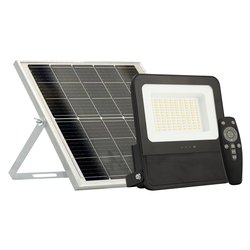 Proiettore con sensore presenza solare SOLAR Nero e Antracite (1 luce - 1800 Lumen - 15 W - Bianco CCT) (IP65) (23,5x4,7x24,2cm) BT10031