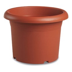 Vaso piante cilindro plastica (25x18cm) MEDITERRANEO Terracotta 89025