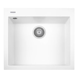 Lavello 1 vasca (60x51cm) CUBE Pure White Opaco ON6010N1