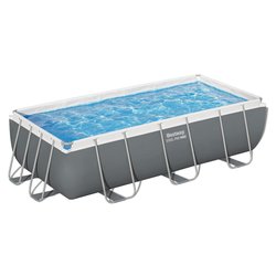 Piscina con pompa a sabbia (404x201x100cm) per 3 - 4 persone STEEL PRO MAX Grigio 56442 7