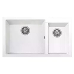 Lavello 1 vasca e mezza (86x50cm) CUBE Pure White Opaco ON8620N1