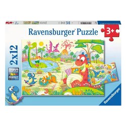 Puzzle 2x12 pz 36m+ (26x18cm) Assortito 83846