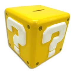 Salvadanaio Plastica (12,3x12,3x12,3cm) Question Block SUPER MARIO Yellow GP86761