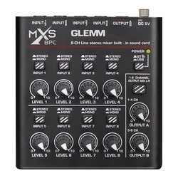 Mixer disc jockey MXS 8PC Black