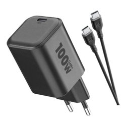 Caricabatterie USB Type-C 100W GaN+ Kit Black ACHKITGAN100WLAPK