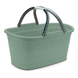 Cesta plastica riciclata con manici (58x38x29,5cm) DOMUS HOME COLLECTION Green tea 91202