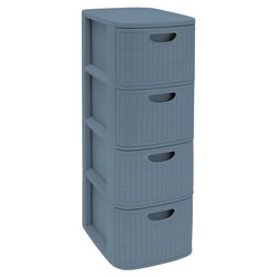Cassettiera salvaspazio 4C Slim (30x40x80cm) DOMUS HOME COLLECTION Smoky blue 90703