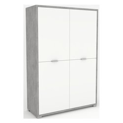 DOUBLE Db834k Base Cemento e Bianco neve (110cm) Mobile KIT