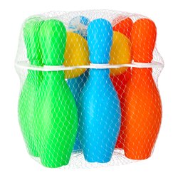 Set birilli 6 pz + 2 palle W’TOY Colori assortiti 43231