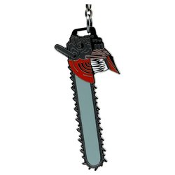 Portachiavi Head metallo (25x60mm) CHAINSAW MAN Rosso e Nero ABYKEY612
