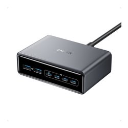 Caricabatterie USB Type-A, USB Type-C PRIME Charger GaN 200W Gray e Black A2683341