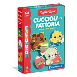 Cuccioli in Fattoria puzzle progressivi SAPIENTINO MONTESSORI 16850