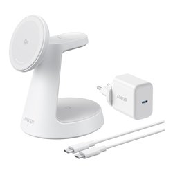 Caricabatterie MAGGO Charging Station 3in1 White 15W B25M4G21