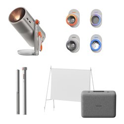 Videoproiettore (Full HD) MOGO 4 Bundle Outdoor (Ricaricabile) Silver e Orange XGM062