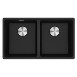 Lavello 2 vasche (75,3x43,3cm) Mrg 120 35 35 MARIS Nero Opaco 125 0686 732