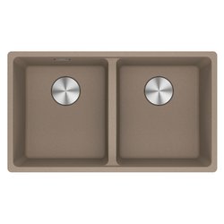 Lavello 2 vasche (75,3x43,3cm) Mrg 120 35 35 MARIS Oyster Opaco 125 0686 737