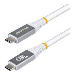 Cavo USB C 240W USB4 White e Silver 1,5m CC150CM80GUSB4CABLEW