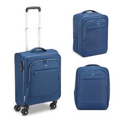 Set trolley morbido 1 pz tg. S con 2 zaini cabina FLYOVER Blu 41411623