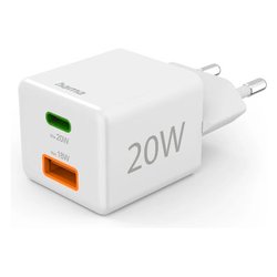 Caricabatterie USB Type-A, USB Type-C 20W White 00201991