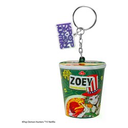 Portachiavi Squishy Zoey Flavor Noodles poliuretano (45x50mm) K-POP DEMON HUNTERS Verde CR2237