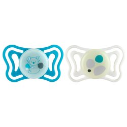 Succhietto lumi (16-36m) silicone 2 pz PHYSIOFORMA LIGHT Verde acqua e Bianco 00071086400000