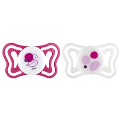 Succhietto bimba (6-16m) silicone 2 pz PHYSIOFORMA LIGHT Rosa e Bianco 00071871100000
