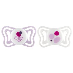 Succhietto bimba (2-6m) silicone 2 pz PHYSIOFORMA LIGHT Rosa e Bianco 00071088110000