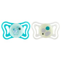 Succhietto lumi (6-16m) silicone 2 pz PHYSIOFORMA LIGHT Verde acqua e Bianco 00071087410000