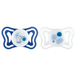 Succhietto bimbo (16-36m) silicone 2 pz PHYSIOFORMA LIGHT Blu e Bianco 00071086210000