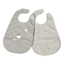 Set bavaglini 2 pz con tasca briciole Grigio 00016301350000