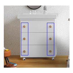 Kit pomoli bagnetto 6 pz WIN Naturale KITNAT