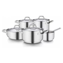 Batteria pentole Inox 9 pz CHEF LINE Cromo lucido 163909