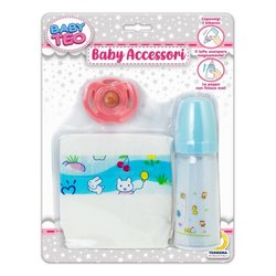 Biberon giocattolo "Magico" con ciuccio e pannolino BABY TEO 80237