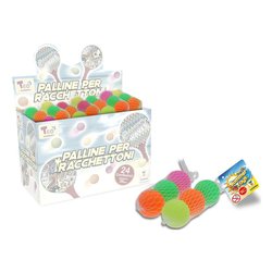 Set palline per racchettoni 3 pz TEO'S Colori assortiti 51552