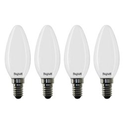 Set lampadine led candela (4 pz - E14 - 600 lumen - 5 W - Bianco freddo) TUTTOVETROLED 58055