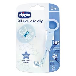 Porta succhietto Easy clip con catenella Azzurro 00040852100000