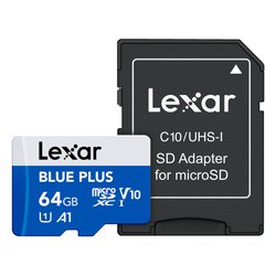MicroSD 64GB BLUE PLUS LMSBLPL064G BNANG