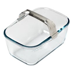 Pirofila Vetro borosilicato (20x14x9cm) con manico removibile AIR FRYER Trasparente 300U300 8045