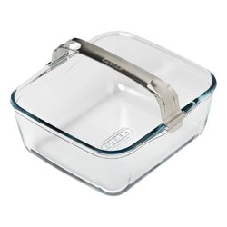 Pirofila Vetro borosilicato (20x18x8cm) con manico removibile AIR FRYER Trasparente 301U300 8045