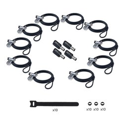 Cavo con lucchetto Chiave e Combinazione 3in1 Gray UDUOKA10 LAPTOP LOCK