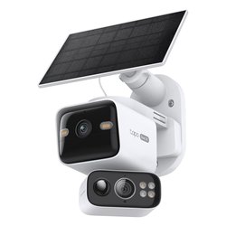 Videocamera sorveglianza Dual Lens Pan&Tilt (Ricaricabile) White 2K 1440p QHD TC93D KIT