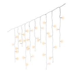 Tenda luminosa Natale Bianco 180 luci - LED Bianco caldo (4,8 + 5 mt) Giuntabile 1 Gioco di luce IP44 495038