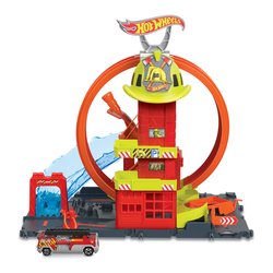 Playset Pista Super Loop Fire Station HOT WHEELS CITY HKX41