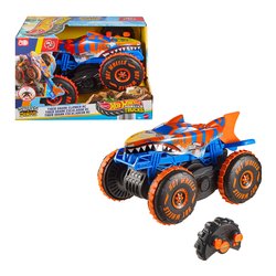 Radiocomando Tiger Shark Super Climber 2,4 GHz scala 1:15 (28cm) HOT WHEELS MONSTER TRUCKS Arancio e Blu JFR39