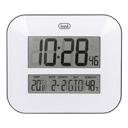 Orologio da parete (27x3x23,5cm) Multifunzione con Termometro Bianco OM352001