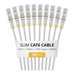 Cavo di rete 6 U/UTP Patch Cable 10 Pack Gray 1m N6PAT100CMGRS10PK