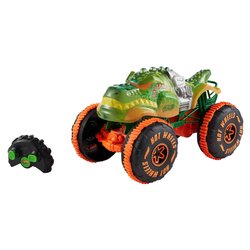 Radiocomando Rageasaur 2,4 GHz scala 1:15 (30cm) HOT WHEELS MONSTER TRUCKS Verde e Arancio JBH03