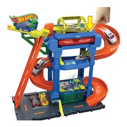 Playset Autolavaggio tunnel cambia colore let's race HOT WHEELS CITY HTN80