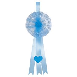 Image of Fiocco nascita (16x40cm) Azzurro SISSI A cod094