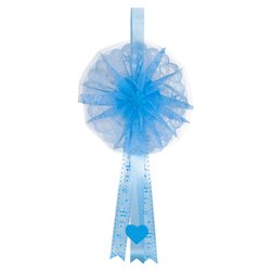 Fiocco nascita Mini Susy pvc poliestere (25x50cm) Azzurro MISU A